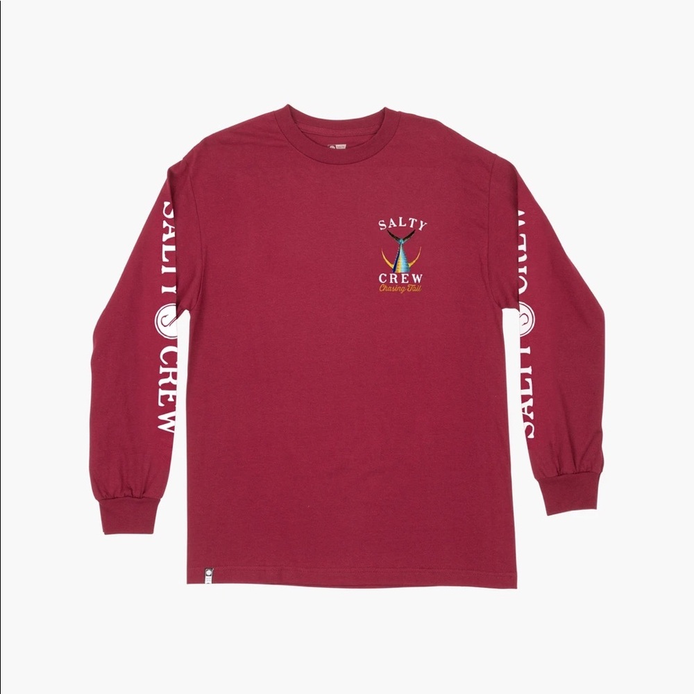 Maroon Salty Crew Long Sleeve - Picture 5 of 6